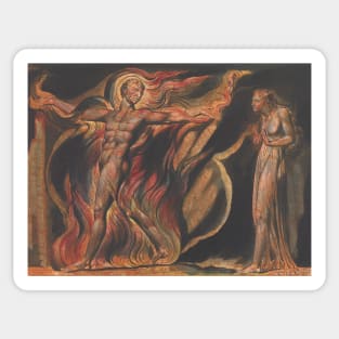 Jerusalem, Plate 26, "Such Visions Have...." by William Blake Sticker